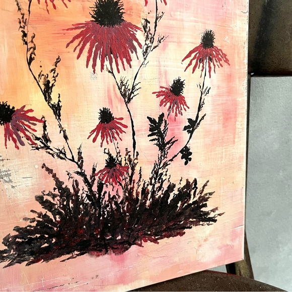 Original Floral Painting Handmade - Picture 3 of 4